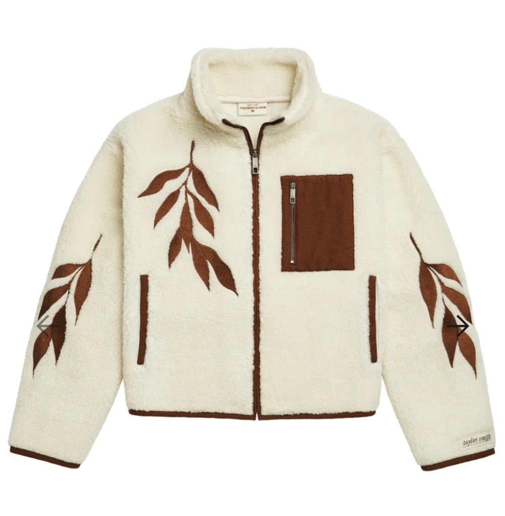 Taylor Swift Evermore Life Is a Willow Zip Up Sherpa Fleece Jacket Holiday Drop